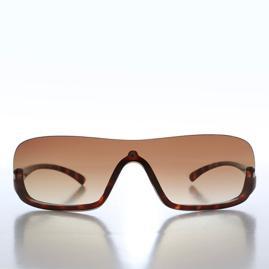 Wrap Around Semi-Rimless Vintage Sunglasses - Mahoney